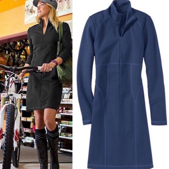 Athleta Dresses & Skirts - Athleta Cassidy Zip Ponte Dress Size XS Navy